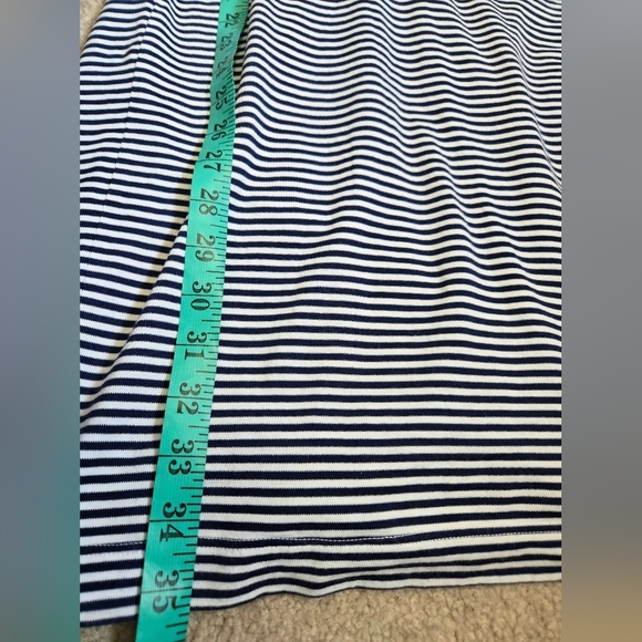 Love Moschino Navy and White Striped Lightweight Cotton VNeck Dress. Size 2 - Picture 8 of 9